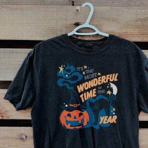 It’s The Most Wonderful Time Of Year Halloween Black Cat Shirt