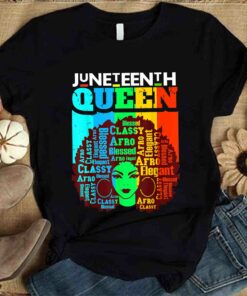 Juneteenth 1865 Junteenth Queen Afro Melanin Black Girl T Shirt 2