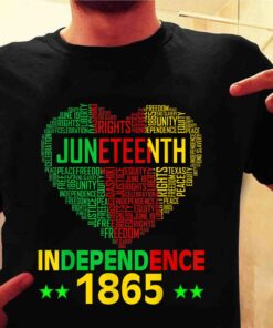 Juneteenth Heart Black History Afro American Women Girl T Shirt 1