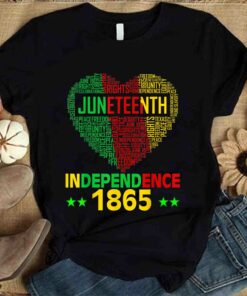 Juneteenth Heart Black History Afro American Women Girl T Shirt 2