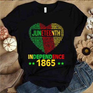 Juneteenth Heart Black History Afro American Women Girl T Shirt 2