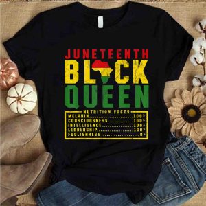 Juneteenth Women’s Black Queen Nutrition Melanin Pride T Shirt