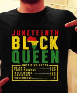 Juneteenth Women's Black Queen Nutrition Melanin Pride T Shirt 1 Juneteenth Womens Black Queen Nutrition Melanin Pride T Shirt 2