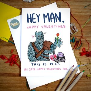 Korg Valentines Day Thor Ragnarock Avengers Card