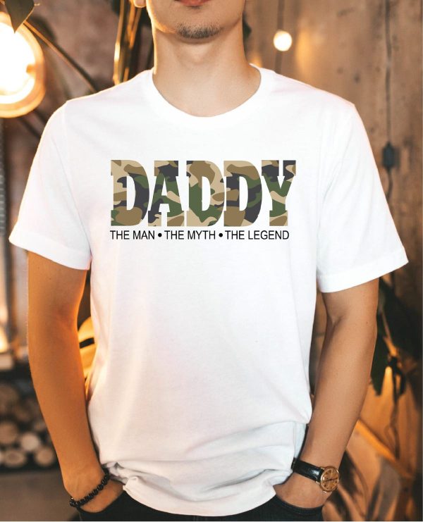 Legend Daddy Camouflage Fathers Day Shirt