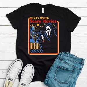 Let’s Watch Scary Movies Halloween Ghostface Spooky Shirt