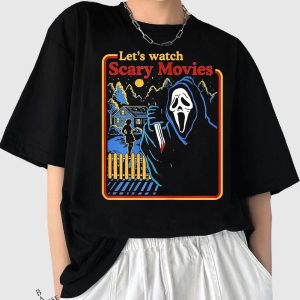 Let’s Watch Scary Movies Scream Funny Halloween Shirt