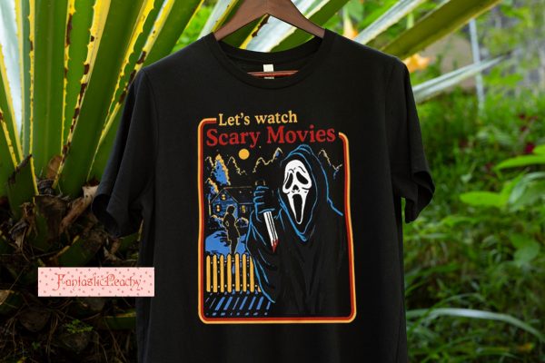 Lets Watch Scary Movies Scream Horror Halloween Shirt