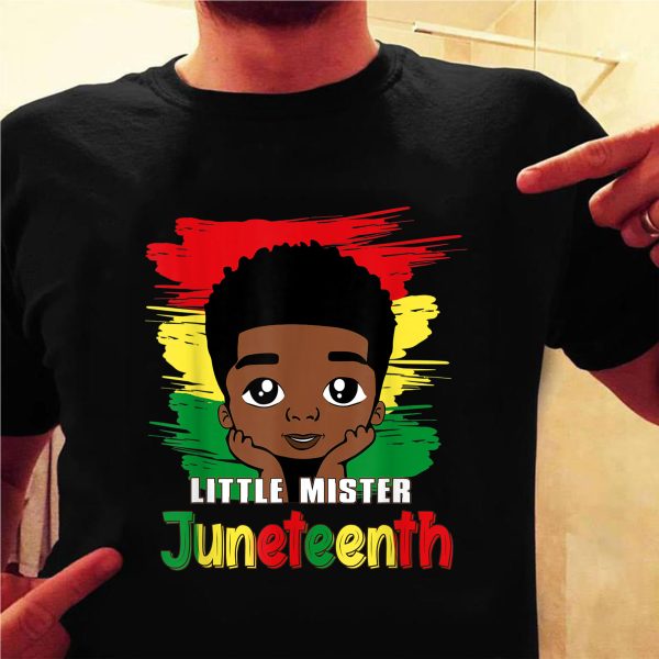 Little Mister Juneteenth Black Boy Toddler Prince Shirt