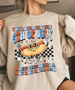 Makes Me Want A Hot Dog Real Bad 4th July Patriotic Shirt 1