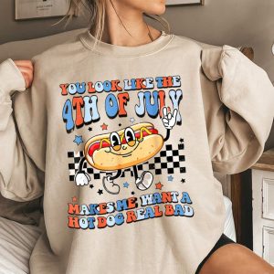 Makes Me Want A Hot Dog Real Bad 4th July Patriotic Shirt 1