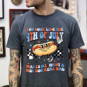 Makes Me Want A Hot Dog Real Bad 4th July Patriotic Shirt 2