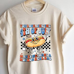 Makes Me Want A Hot Dog Real Bad 4th July Patriotic Shirt 5