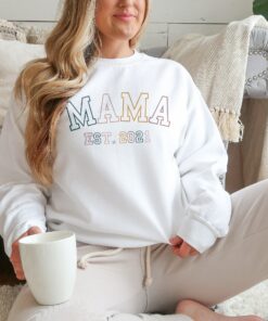Mama Est Mom Established New To Be Crewneck Sweatshirt 6 Mama Est Mom Established New To Be Crewneck Sweatshirt 7
