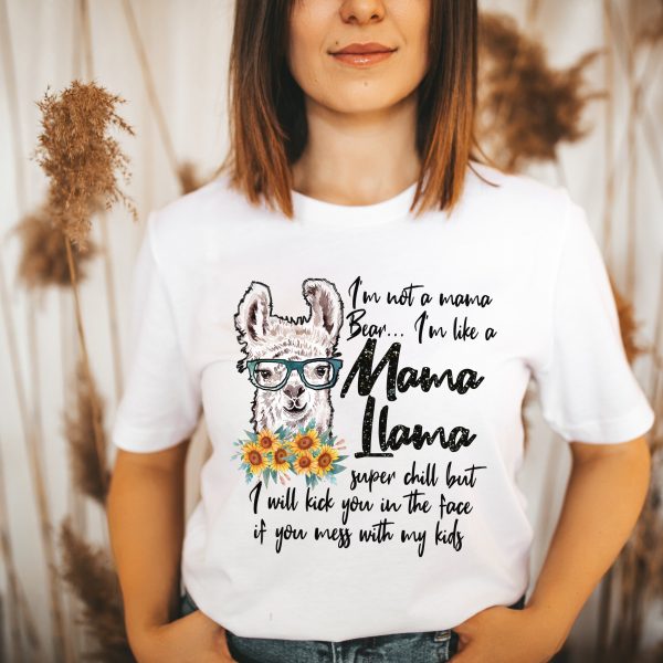 Mama Llama Mom Mothers Day Bear Shirt