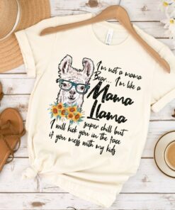 Mama Llama Mom Mothers Day Bear Shirt 3