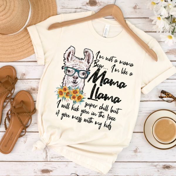 Mama Llama Mom Mothers Day Bear Shirt