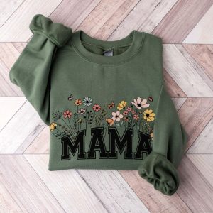 Mama Mothers Day Mom Est 2023 Baby Shower Shirt