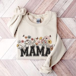 Mama Mothers Day Mom Est 2023 Baby Shower Shirt