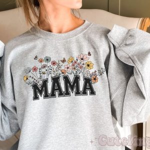 Mama Mothers Day Mom Est 2023 Baby Shower Shirt 3