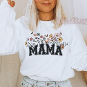 Mama Mothers Day Mom Est 2023 Baby Shower Shirt 5