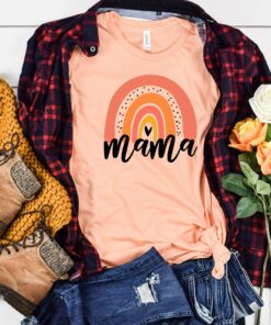 Mama Rainbow Mothers Day Valentines Shirt 1