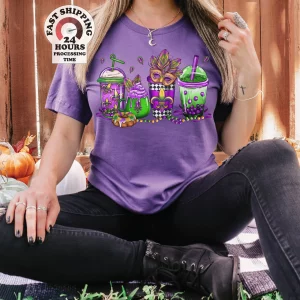 Mardi Gras Coffee Drink Shirt