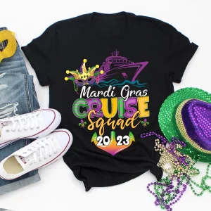 Mardi Gras Cruise Squad 2023 Family Cruising Trip Shirt