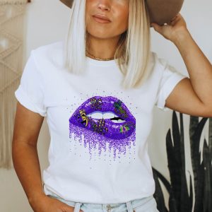 Mardi Gras Sparkly Sexy Lips T Shirt