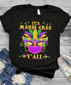Mardi Gras Yall Purple Mask Funny Holiday T Shirt 1