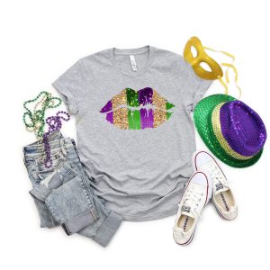 Mardi Lips Gras Fat Tuesday Flower De Luce Shirt 2