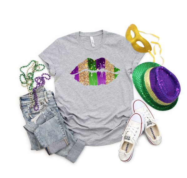 Mardi Lips Gras Fat Tuesday Flower De Luce Shirt