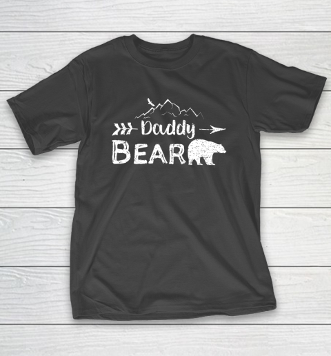 Mens Daddy Bear Shirt Matching Family Mama Papa Bear Camping T-Shirt
