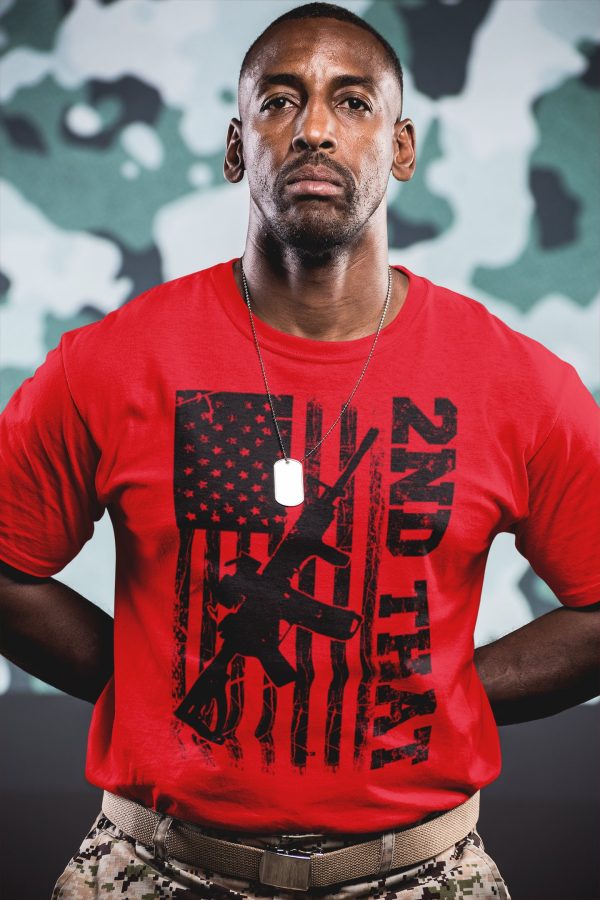 Mens Pro Gun 2nd That American Flag Patriotic AR-15 Shirt