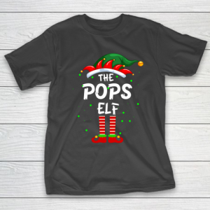 Mens The Pops Elf Family Matching Group Papa Dad Christmas Pajama T-Shirt