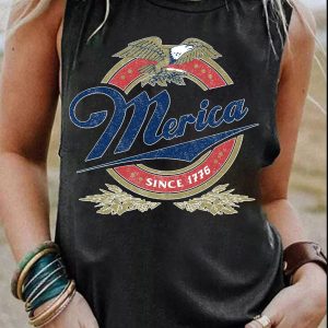 Merica Since 1776 4th Of July Patriotic Tank Shirt