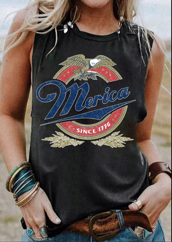 Merica Since 1776 4th Of July Patriotic Tank Shirt