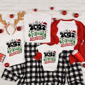 Merry Christmas 2022 Matching Family Santa Shirt 1