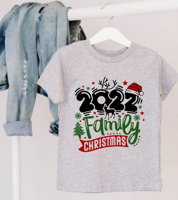 Merry Christmas 2022 Matching Family Santa Shirt