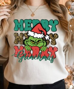 Merry Grinch Christmas Sweatshirt Shirt 1