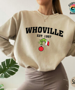 Merry Whoville Funny Grinch Christmas Pajamas Sweatshirt Gifts 1