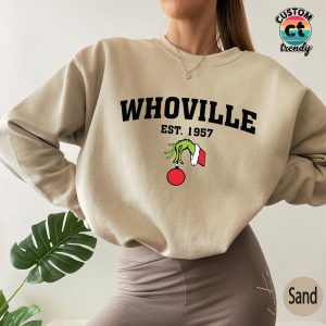 Merry Whoville Funny Grinch Christmas Pajamas Sweatshirt Gifts 1