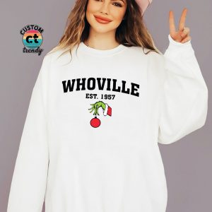 Merry Whoville Funny Grinch Christmas Pajamas Sweatshirt Gifts