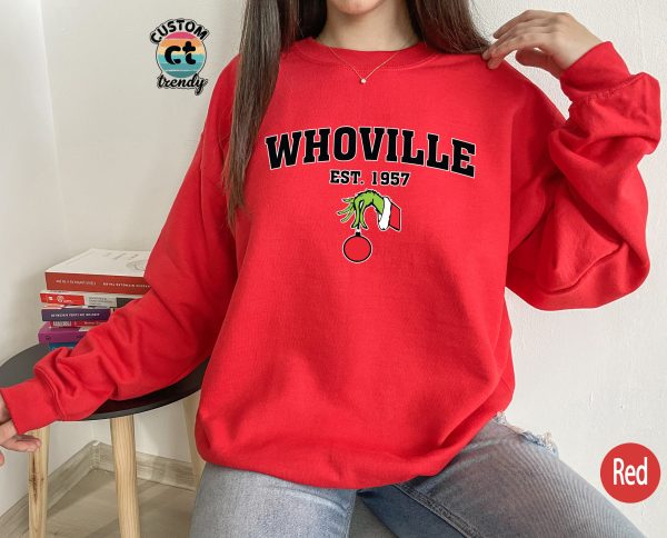 Merry Whoville Funny Grinch Christmas Pajamas Sweatshirt Gifts