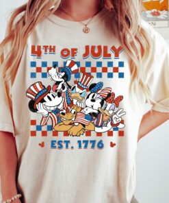 Mickey Checkered Disney 4th Of July Independence Day Shirt 1 Mickey Checkered Disney 4th Of July Independence Day Shirt 2