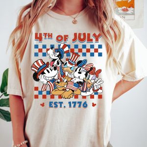 Mickey Checkered Disney 4th Of July Independence Day Shirt