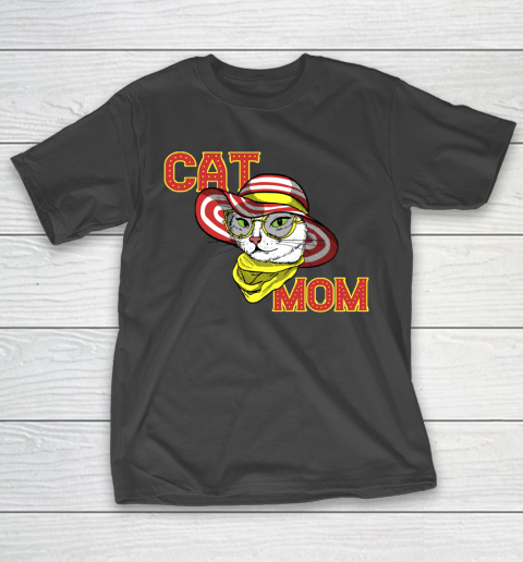 Mother’s Day Funny Gift Ideas Apparel  Cat mom casino hat Tshirt T Shirt T-Shirt