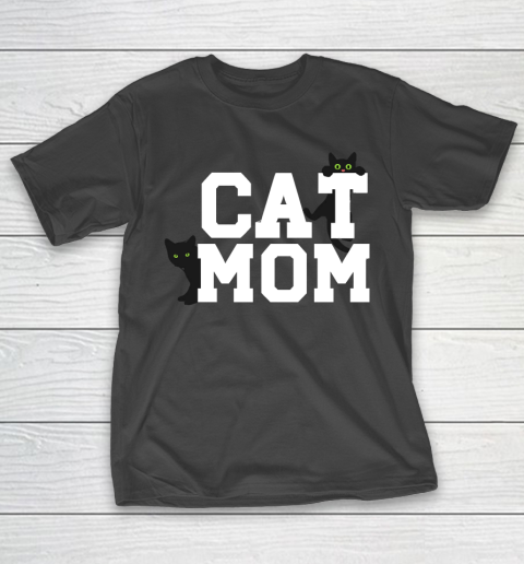 Mother’s Day Funny Gift Ideas Apparel  Cat peeping Hanging with T mom T-Shirt