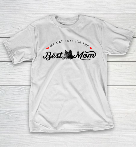 Mother’s Day Funny Gift Ideas Apparel  Vintage Cute Best Cat Mom Kitty Mothers Day Gift T Shirt T-Shirt