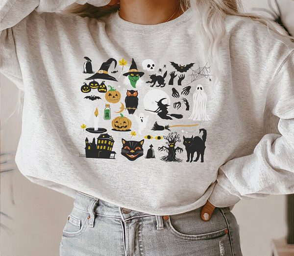 Mystical Little Things Halloween Witchy Women Spooky Sweatshirt